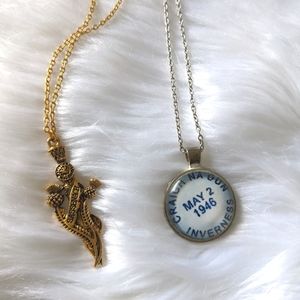 2 Outlander Necklaces Sassenach, Craigh Na Dun